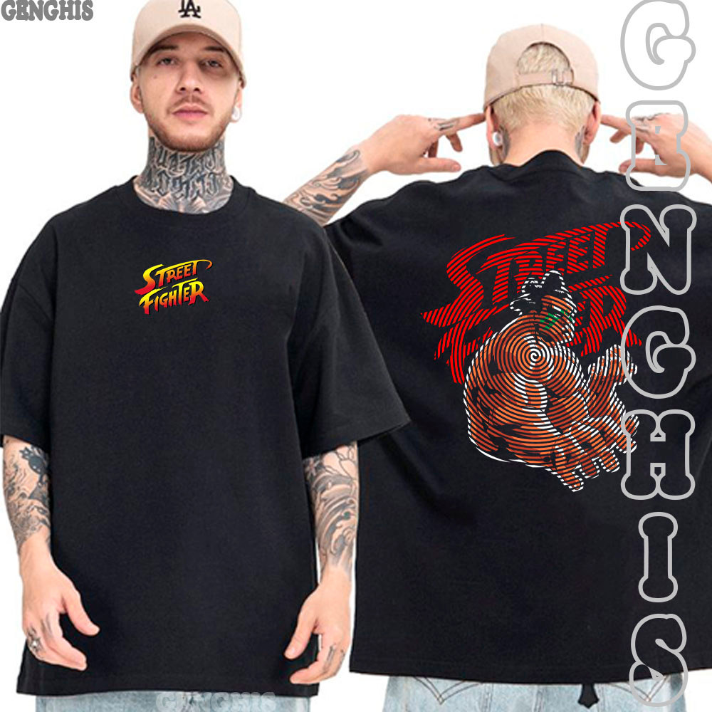 Camiseta Street Fighter personagem Honda Sumo Jogo Vintage Anime Camisa Basica Oversized Plus Sizer Unissex Algodão