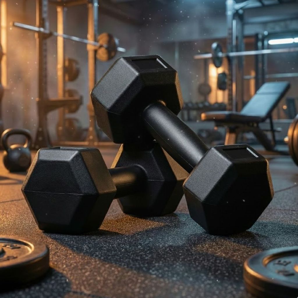 Kit Halteres de Academia 10kg  Treino Par de Halteres Peso Musculação Exercício Halter Hexagonal