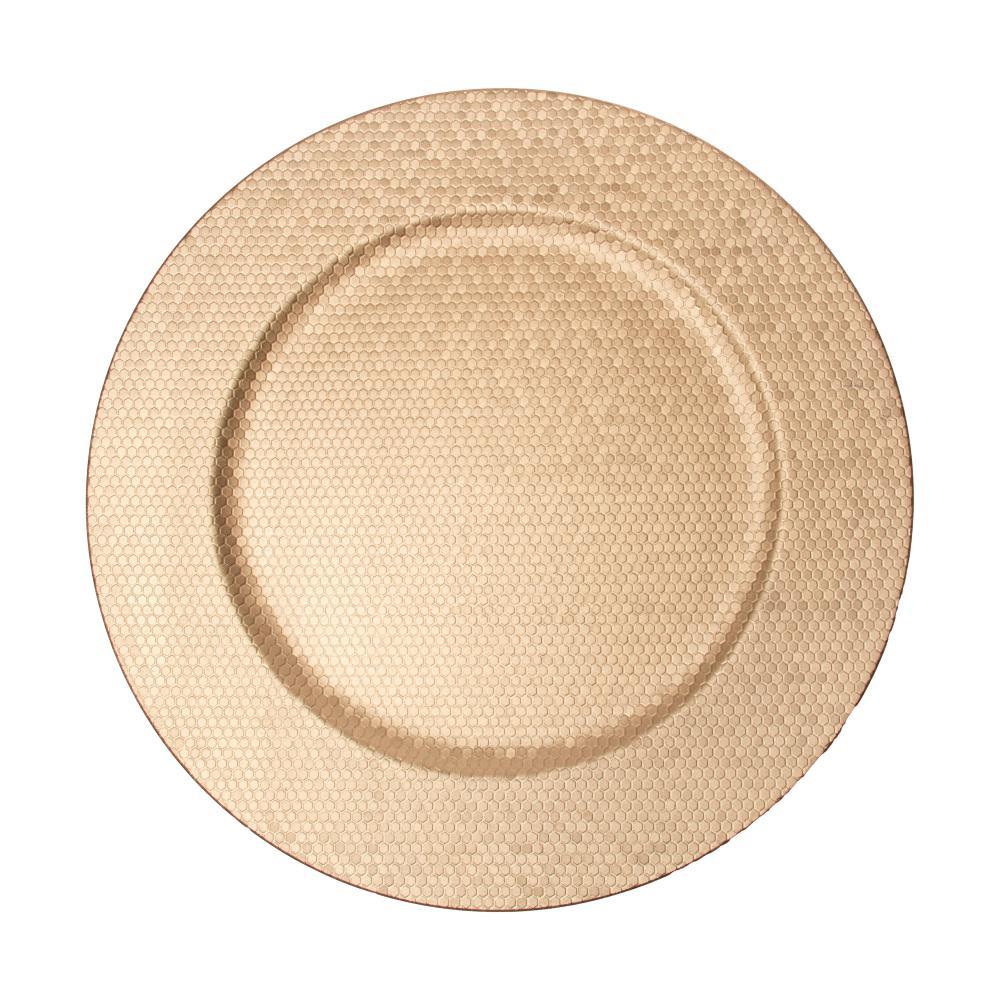 Sousplat Lyor Shine 33cm Dourado Plástico