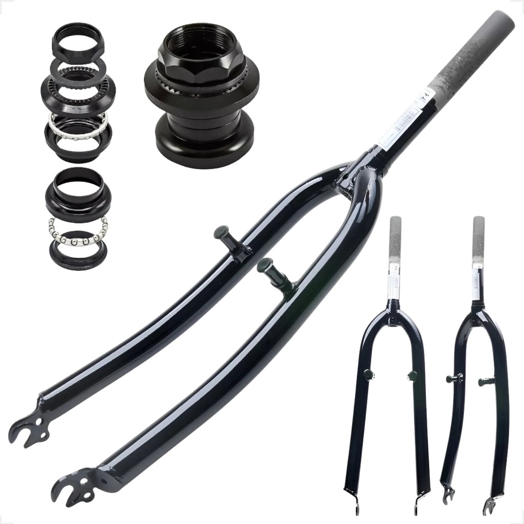 Garfo Rígido Aro 26 Pivo Freio V-brake ferradura Standard Rosca 21.1mm + caixa de direcao standard em Oferta na Shopee