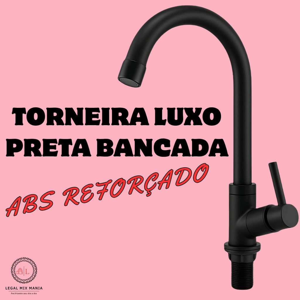 Torneira Gourmet Preta 1/4 de Volta Cozinha Banheiro - Design Sofisticado, Economia Inteligente em Oferta na Shopee