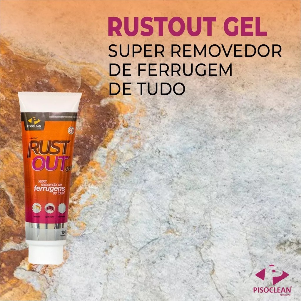 Pek Rust Out Removedor de Ferrugem Gel Pisoclean 100g · foto 2