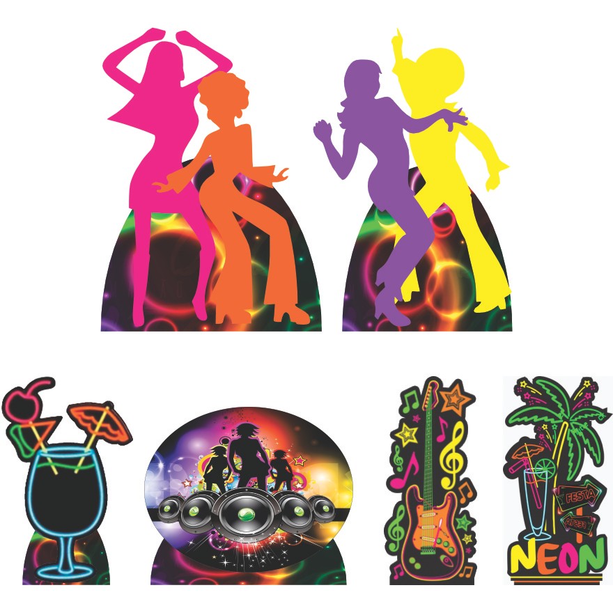 KIT DE DISPLAY EM MDF BALADA NEON JE DISPLAY