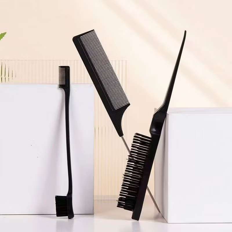 Conjunto De Escova De Cabelo 3 Peças Com Pente De Cauda De Mouse-Adição Perfeita À Rotina De Cuidados