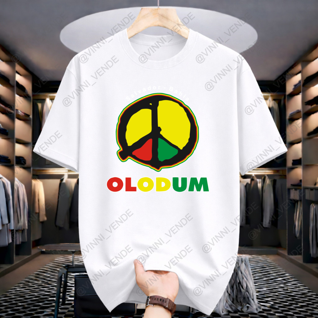 Camiseta Olodum Estampada Algodão Premium T-Shirt Moda Masculina Feminina Lançamento