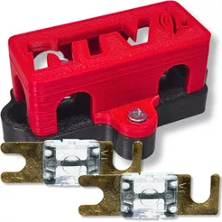 KIT PORTA FUSÍVEL MINI FACA MIDI 3 VIAS COM TAMPA + 2 FUSÍVEIS MIDI 80A AUTOMOTIVO