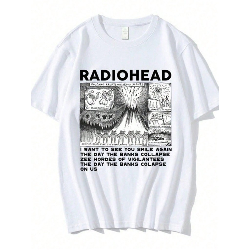 Camiseta Camisa Unissex 100% Algodão Estampa Radiohead Streetwear Lançamento Envio Rapido