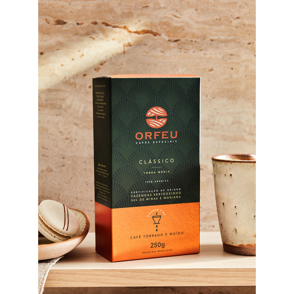 Café Orfeu Torrado e Moído Clássico 250g em Oferta na Shopee