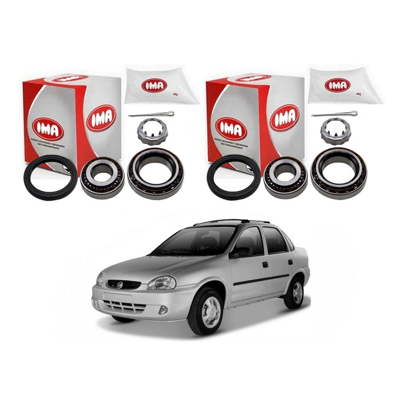 Par Kit Rolamento Roda Traseiro, Corsa Classic 1.0 1.6 2003 A 2010