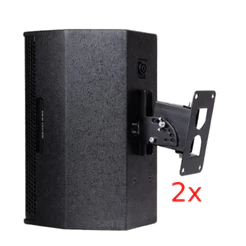 2x Suporte para Caixa de Som Parede Aço Reforçado Até 40kg Ajuste 180 e 90 LE-3416