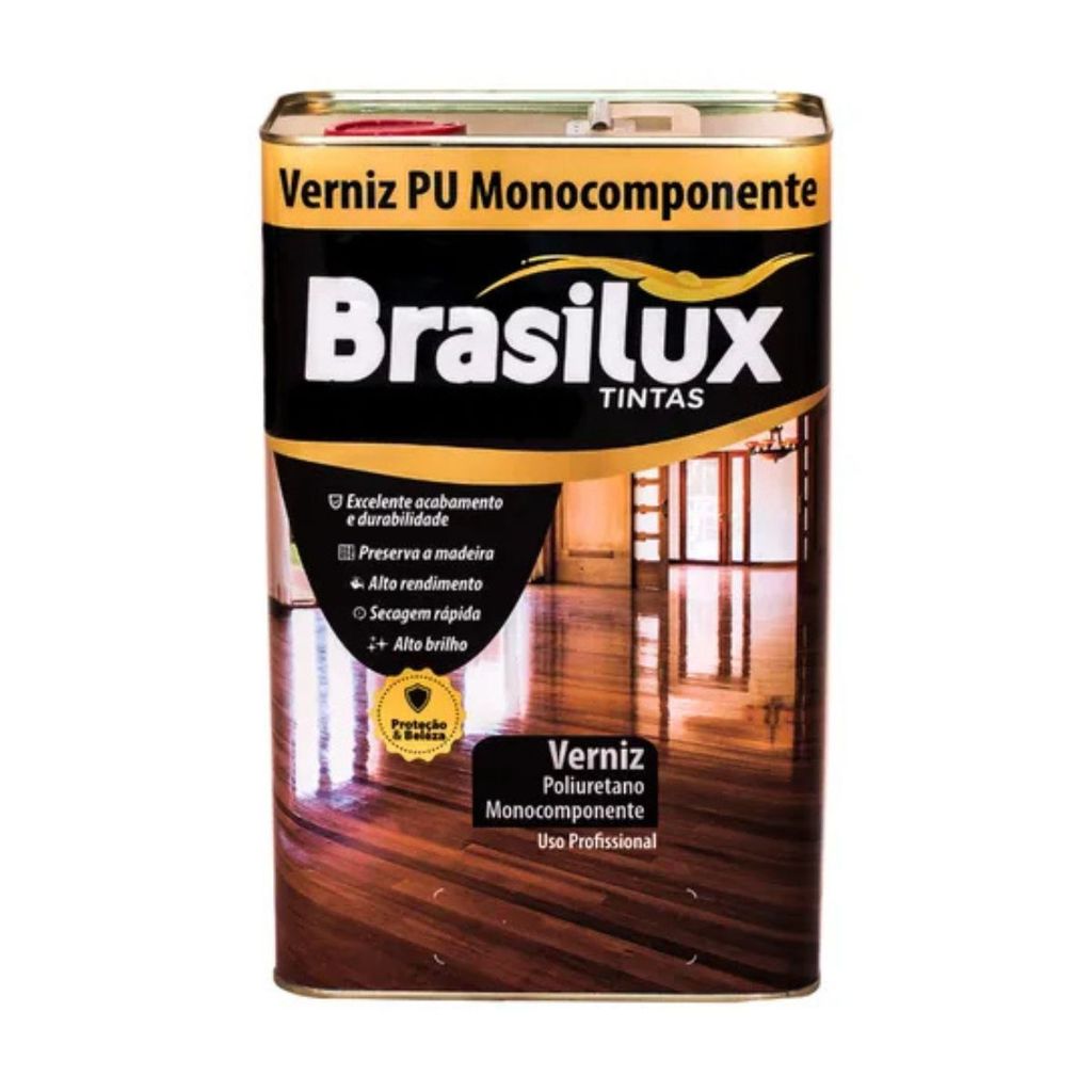 Verniz PU P/ Cimento Queimado e Piso de Madeira Brasilux 5L em Oferta na Shopee