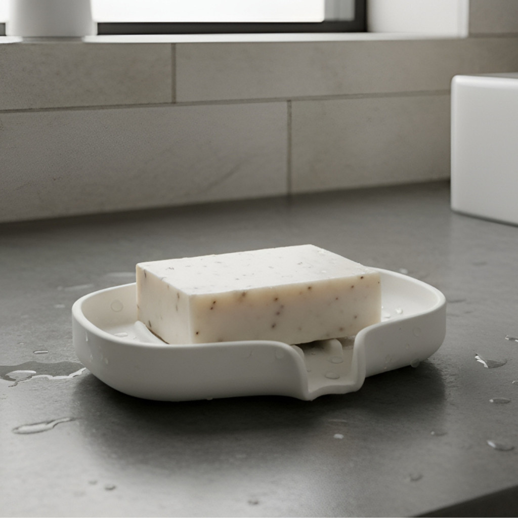 Saboneteira Banheiro Drenante para Pia Anti Lodo Escorre Água Não Derrete Sabonete Fácil Limpeza