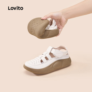 Lovito Mary Janes Retrô com Sola Espessa e Recortes Vazados – Respirável e Estiloso LFA62145 em Oferta na Shopee