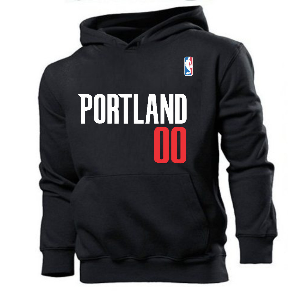 Blusa Moletom Casaco Canguru Portland Trail Blazers 00 Scoot Basquete Estampado