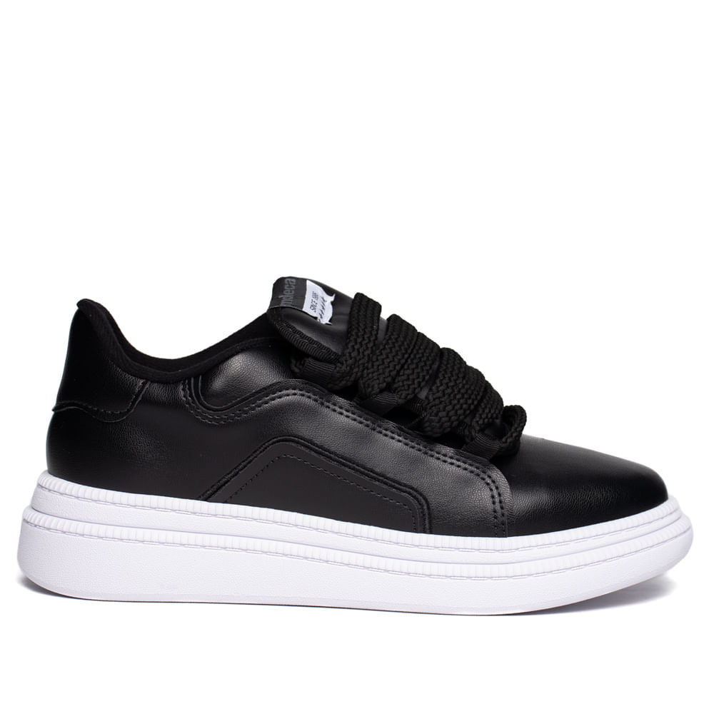 Tênis Feminino Moleca Urbano Napa Turim Preto em Oferta na Shopee