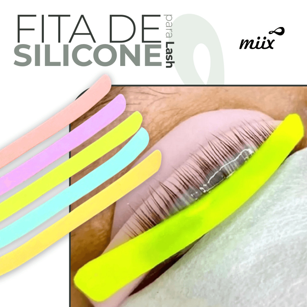 Kit 6 Fitinhas Fita de Silicone para Lash Lifting Permanente de Cílios