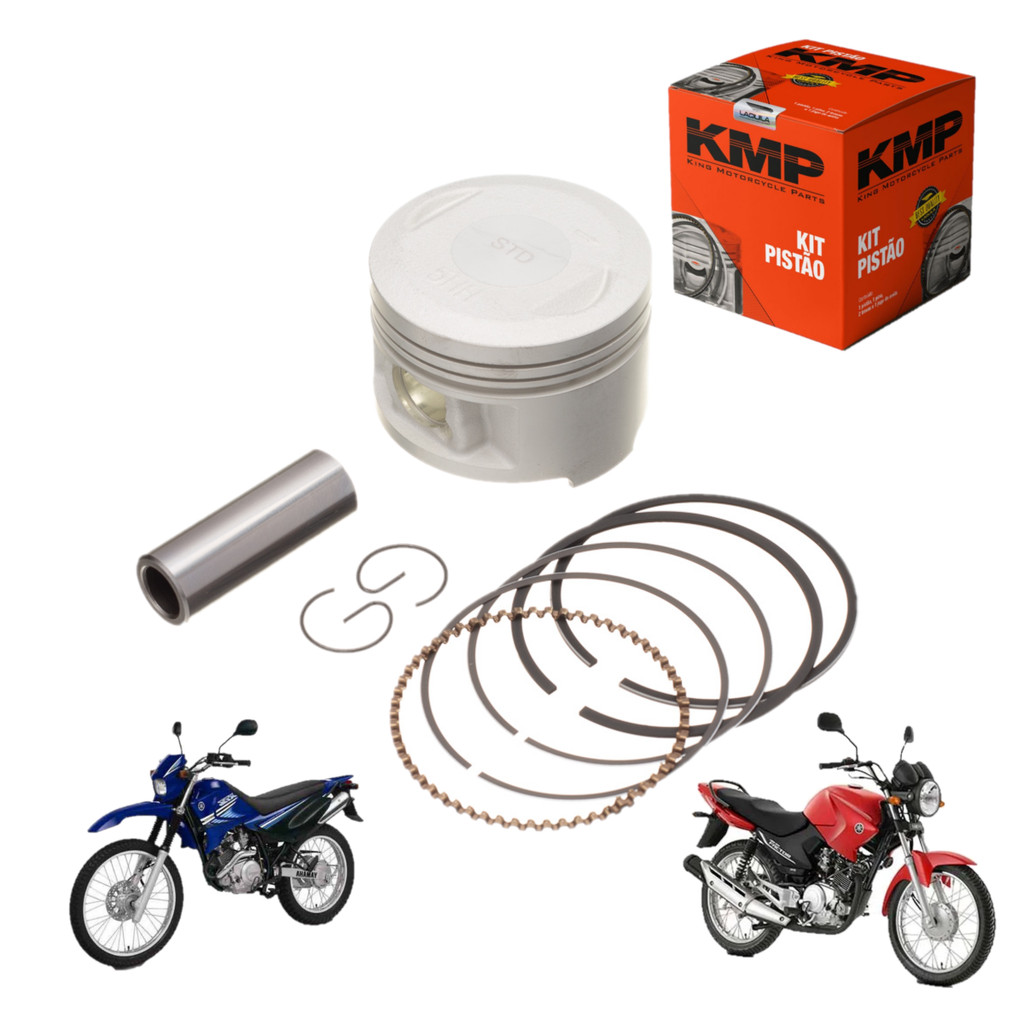 Kit Pistão Anéis Ybr 125 Xtz 125 Std 0.25 0.50 0.75 1.00 Kmp