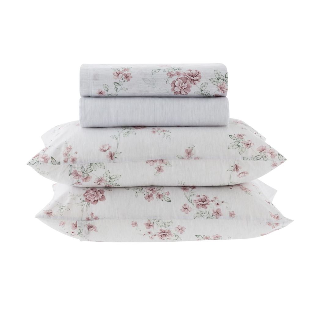 Jogo de Cama 180 Fios New Innovi Kacyumara Liaze em Oferta na Shopee