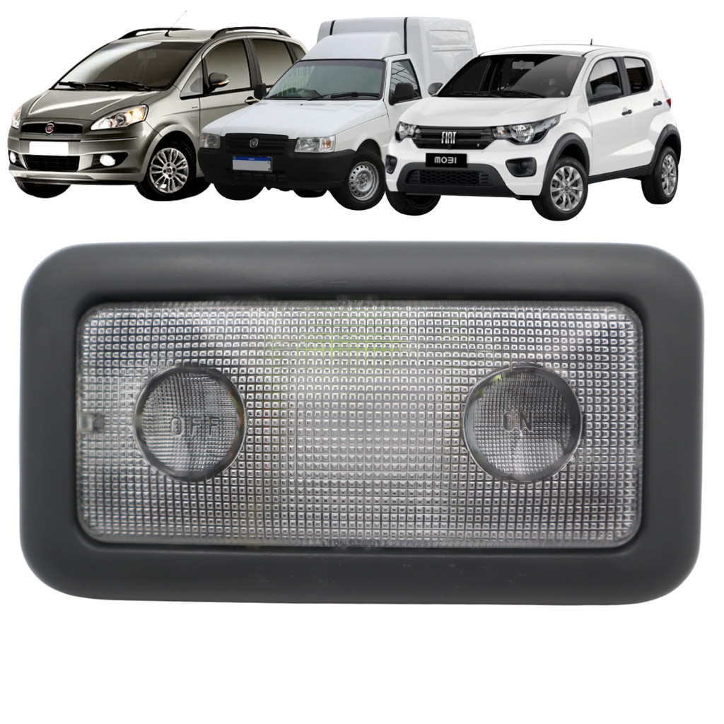 Lanterna Teto Central Fiat Uno Vivace Cinza