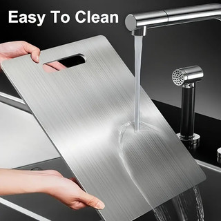 Tábua Cozinha De Corte 304 Aço Inoxidável Antibacteriana À Prova De Mofo 46 Cm Tábua De C…