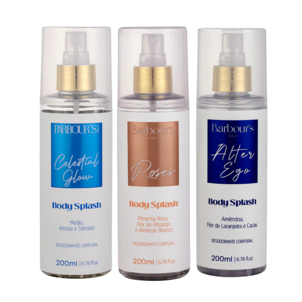 BARBOURS - KIT BODY SPLASH CELESTIAL GLOW, ALTER EGO E ROSES