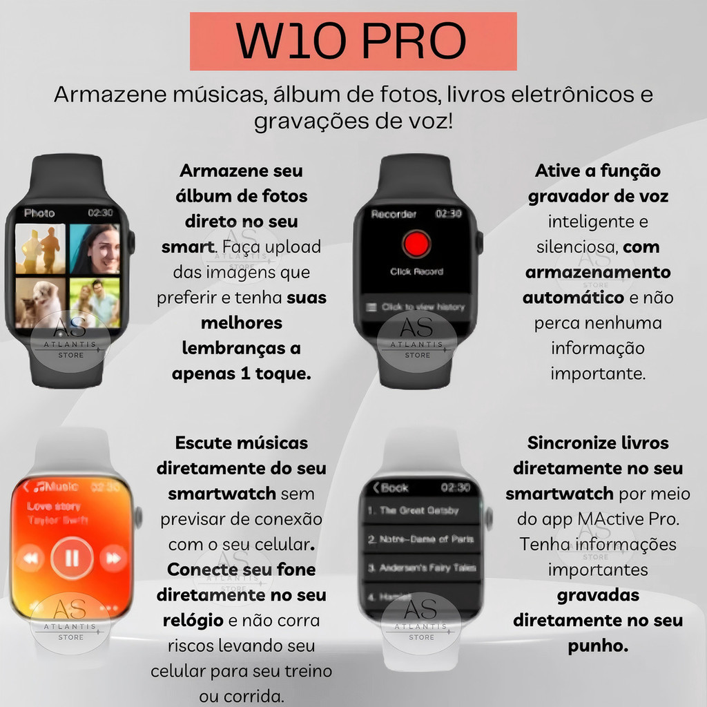 Smartwatch Relogio Microwear W10 Pro(S10) 46mm Amoled IP68 AProva d`agua GPS inteligentes · foto 2