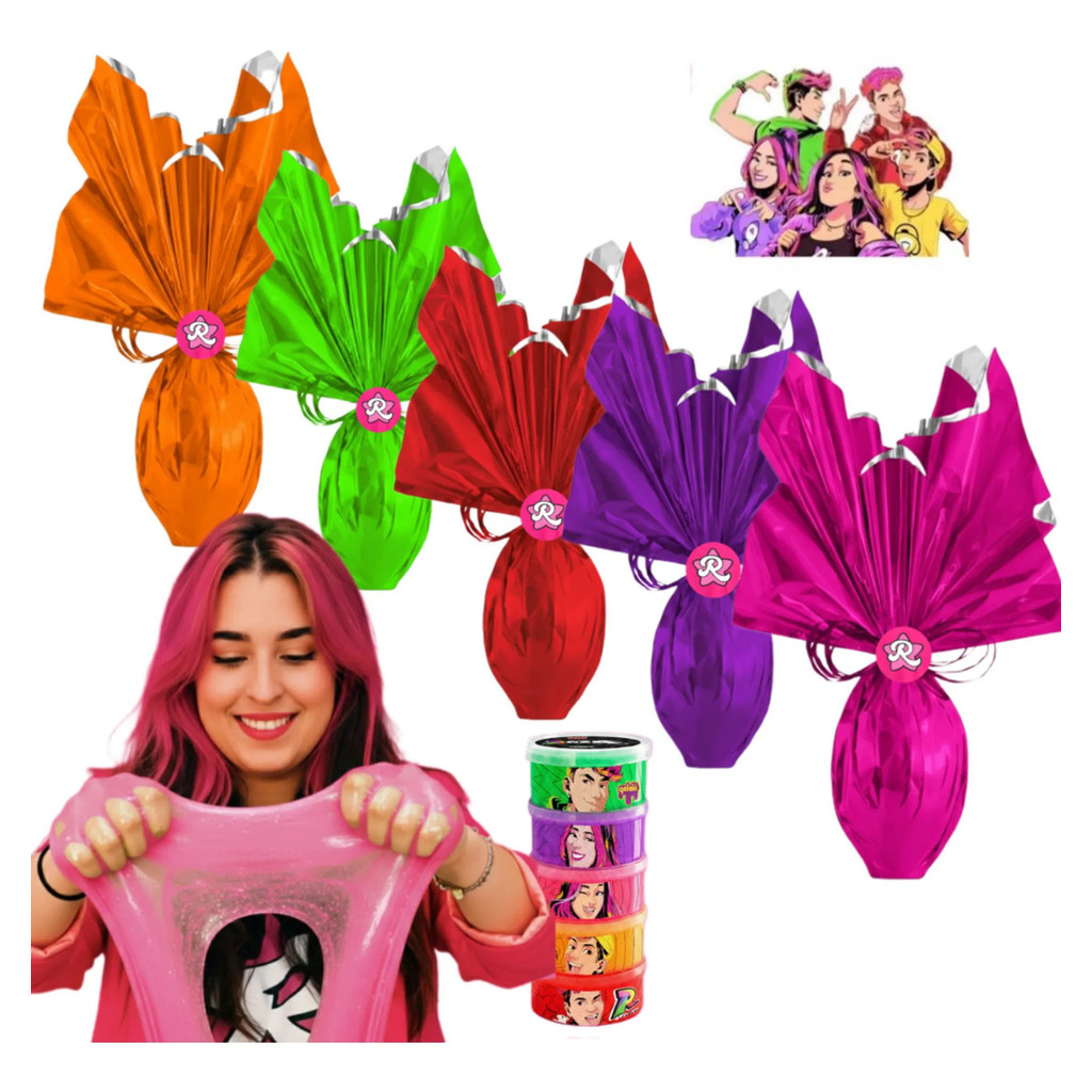 Kit Ovo De Páscoa Dos Rosa 250g + Torre De Slime Emily Vick