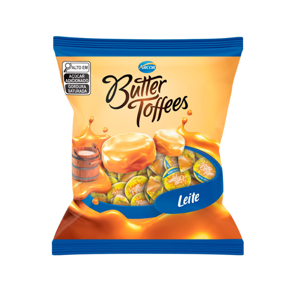 Bala Arcor Butter Toffees Leite 90g em Oferta na Shopee