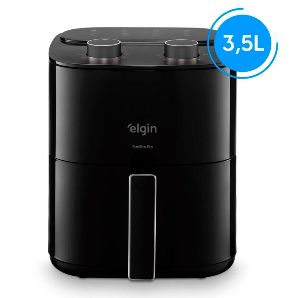 Fritadeira Air fryer Facilita Fry 3,5 Litros 1.400W Preta Grelha Removível - 220v