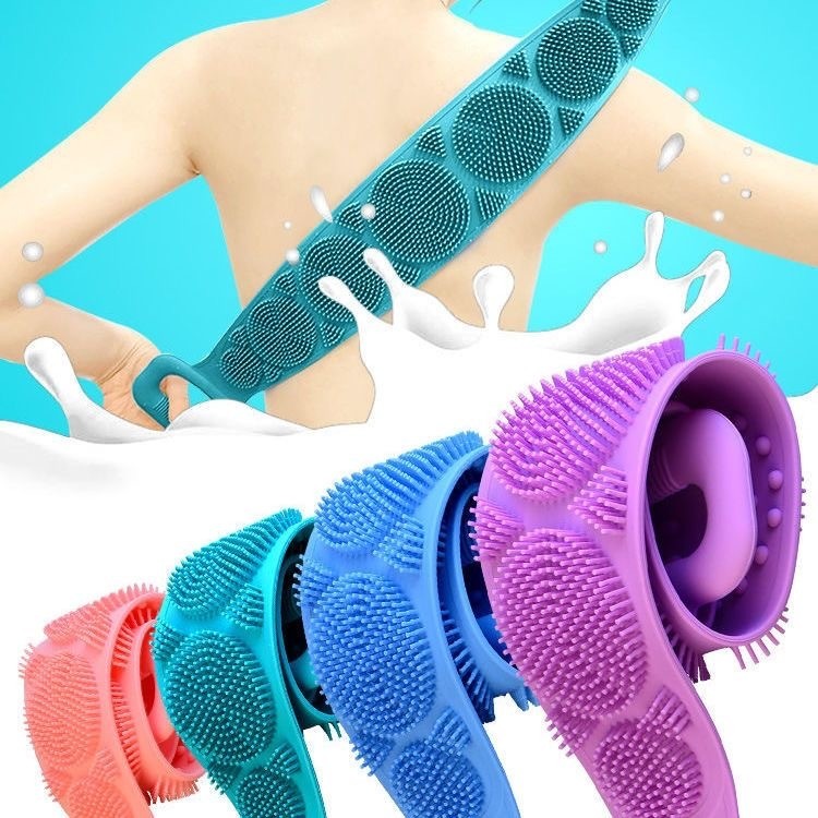 Kit 4 Esponja Silicone Massageadora Escova Banho Lava Corpo Todo Bucha Esfoliação