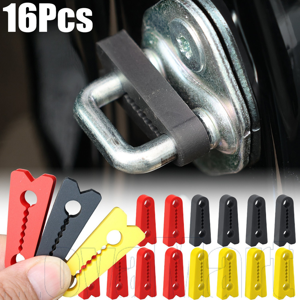 4/8/16 Unidades De Silicone Para Fechadura De Porta Automotiva , Almofada De Amortecedor Com 3 Cores Amarelo Preto Verme