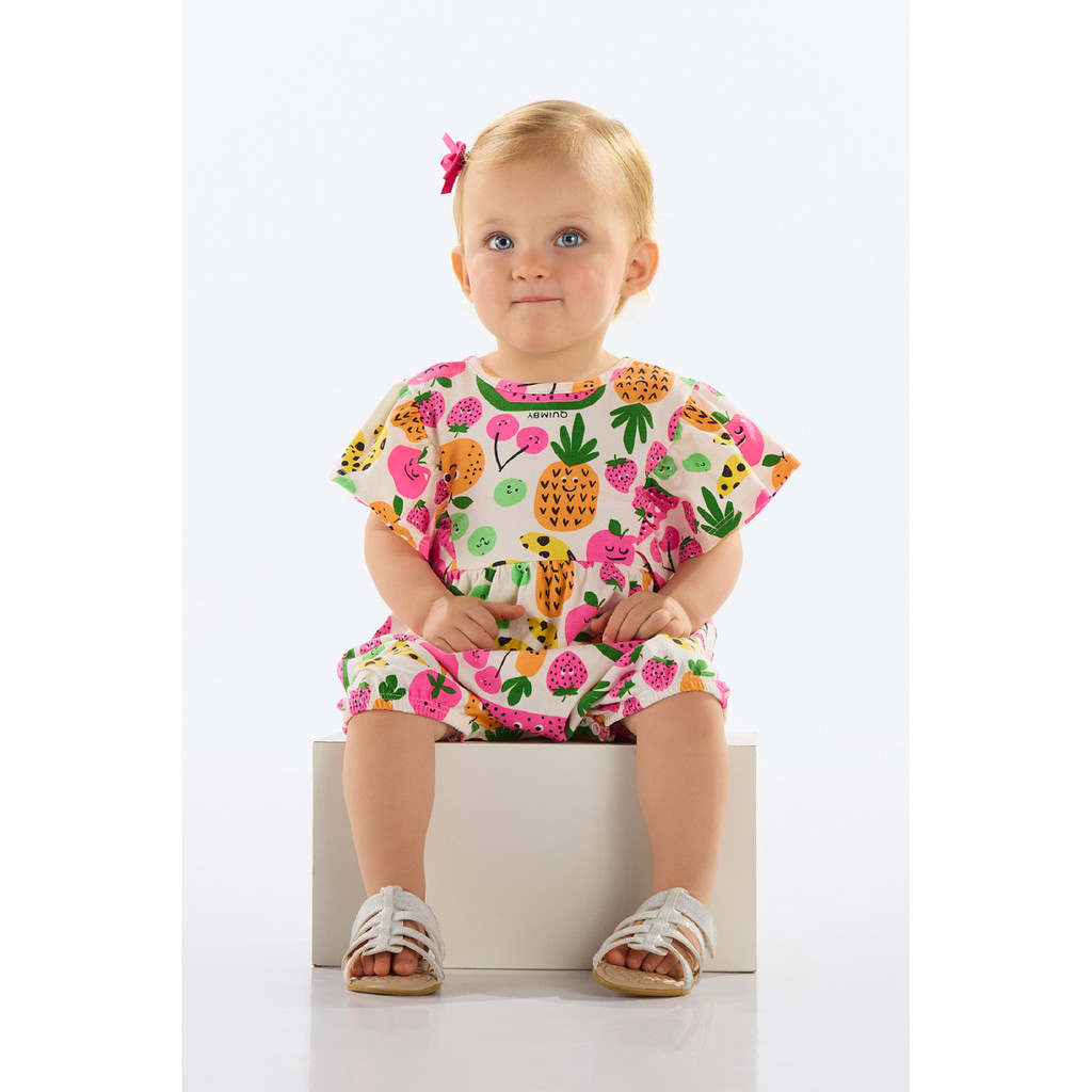 Banho de Sol Frutas para Bebê Menina Quimby em Oferta na Shopee