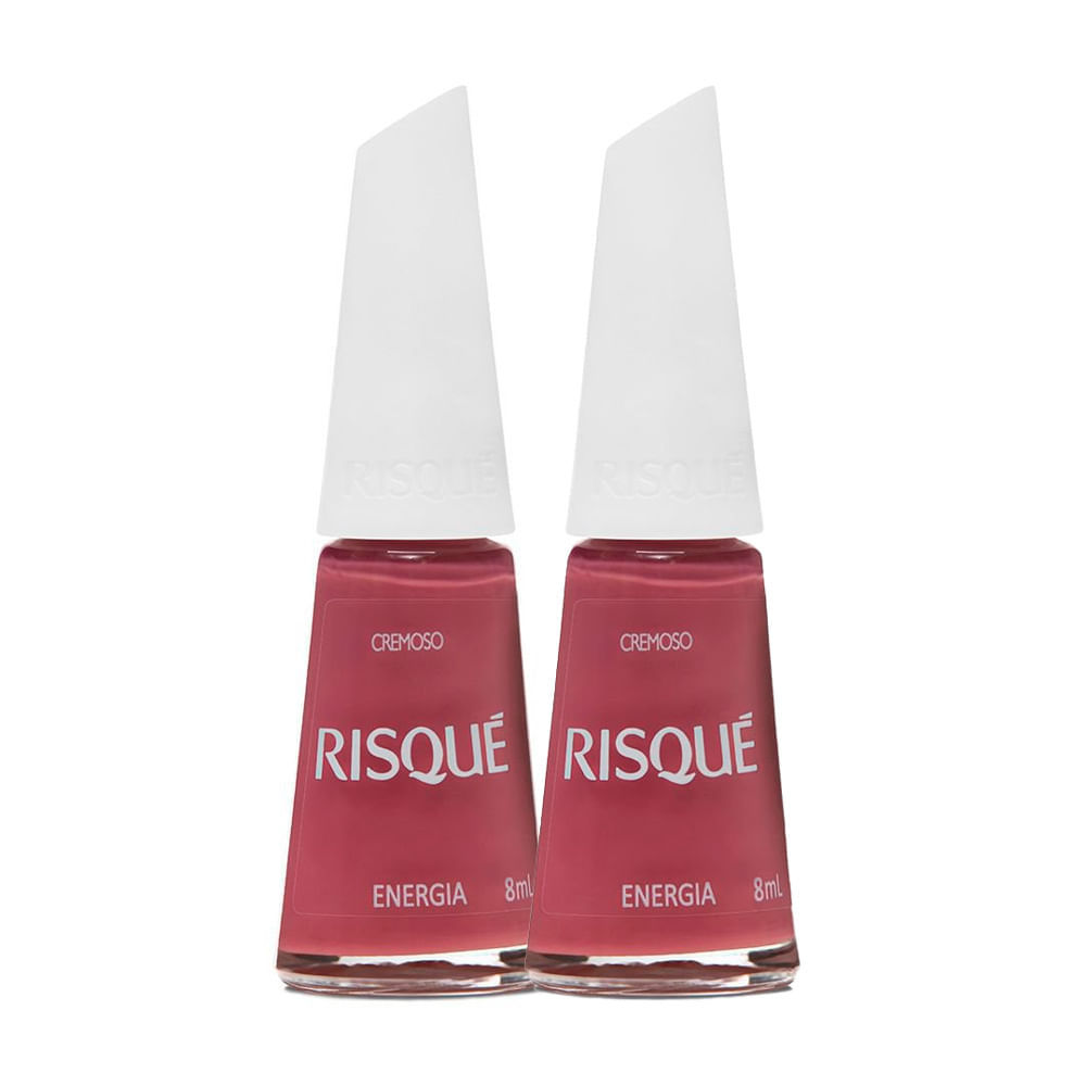 Kit 2 Esmalte Risqué Rosa Cremoso Energia 8ml em Oferta na Shopee