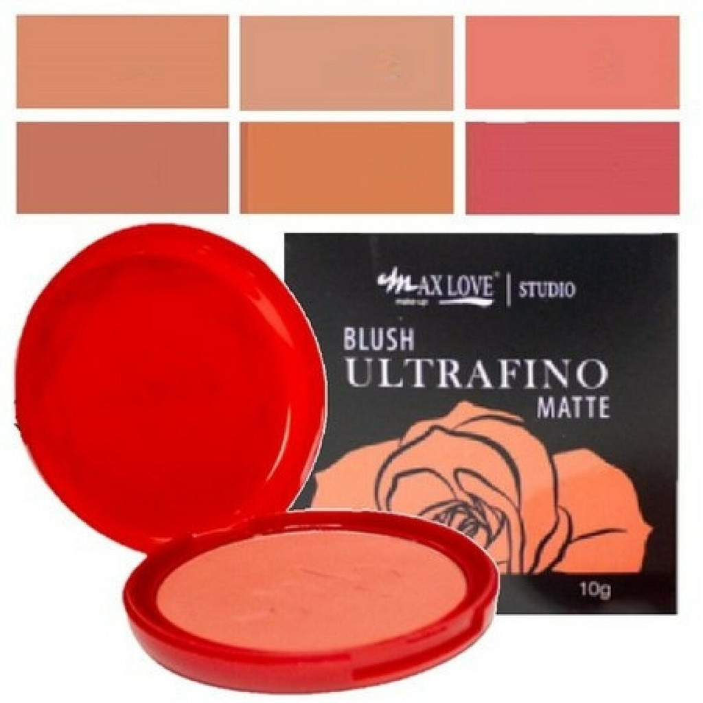 Blush Facial Ultrafino Matte A Prova D' Água 10g - Max Love