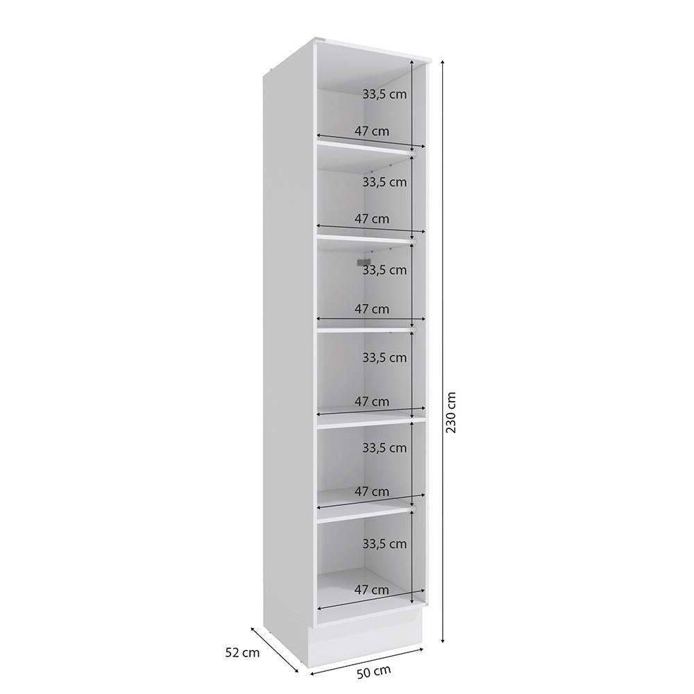 Paneleiro Celeste Kappesberg 100% MDF 1 Porta Branco 50cm