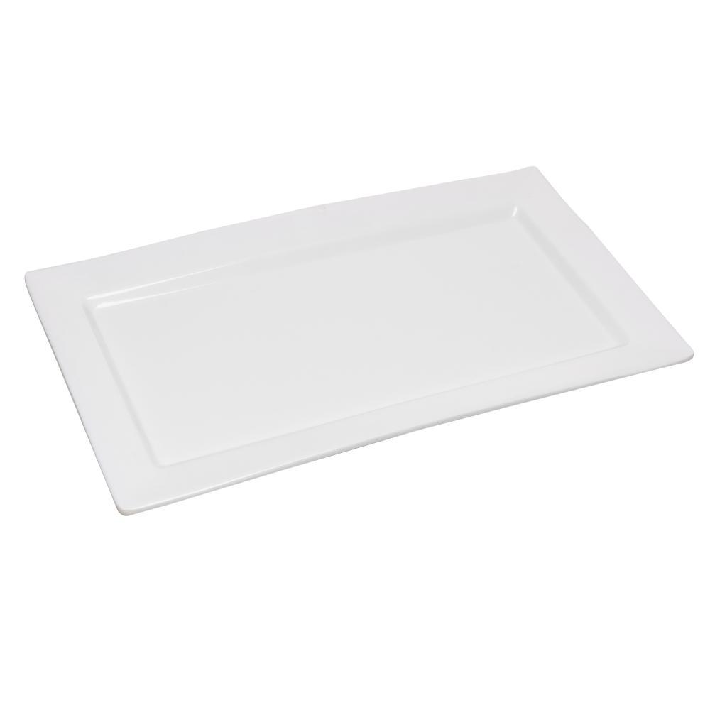 Travessa Wolff de Melamina Retangular Branca 35cm x 22,5cm