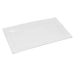 Travessa Wolff de Melamina Retangular Branca 35cm x 22,5cm