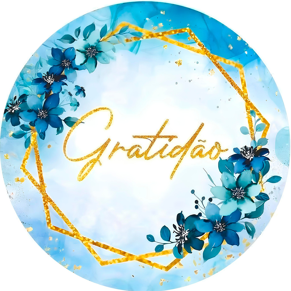 Capa Painel Redondo Mesa Gratidão Sublimado C/ Elástico 50×50Cm - 02 em Oferta na Shopee