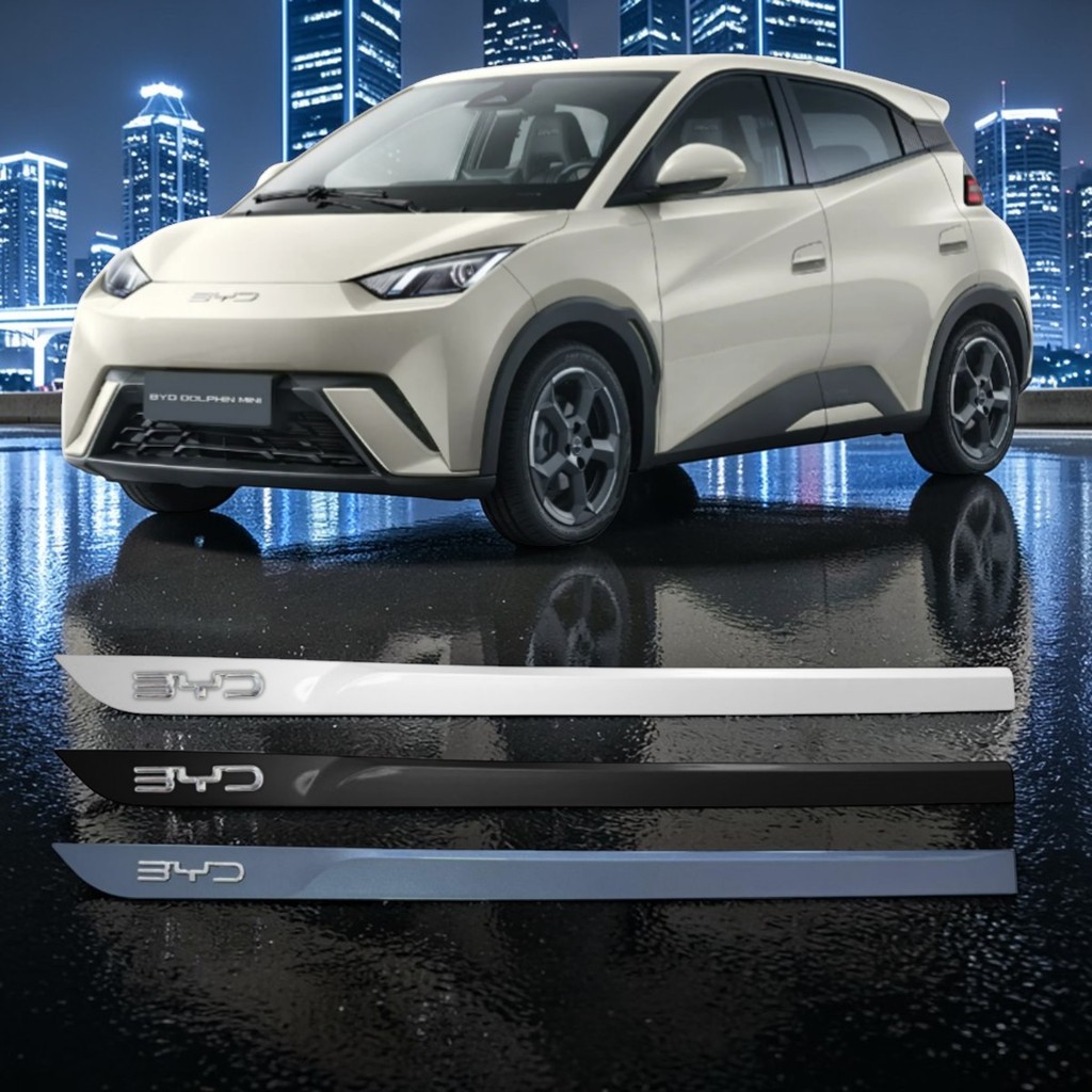 Kit Friso Porta Lateral BYD Dolphin Mini GS GL 2024 2025 2026 Emblema Cromado