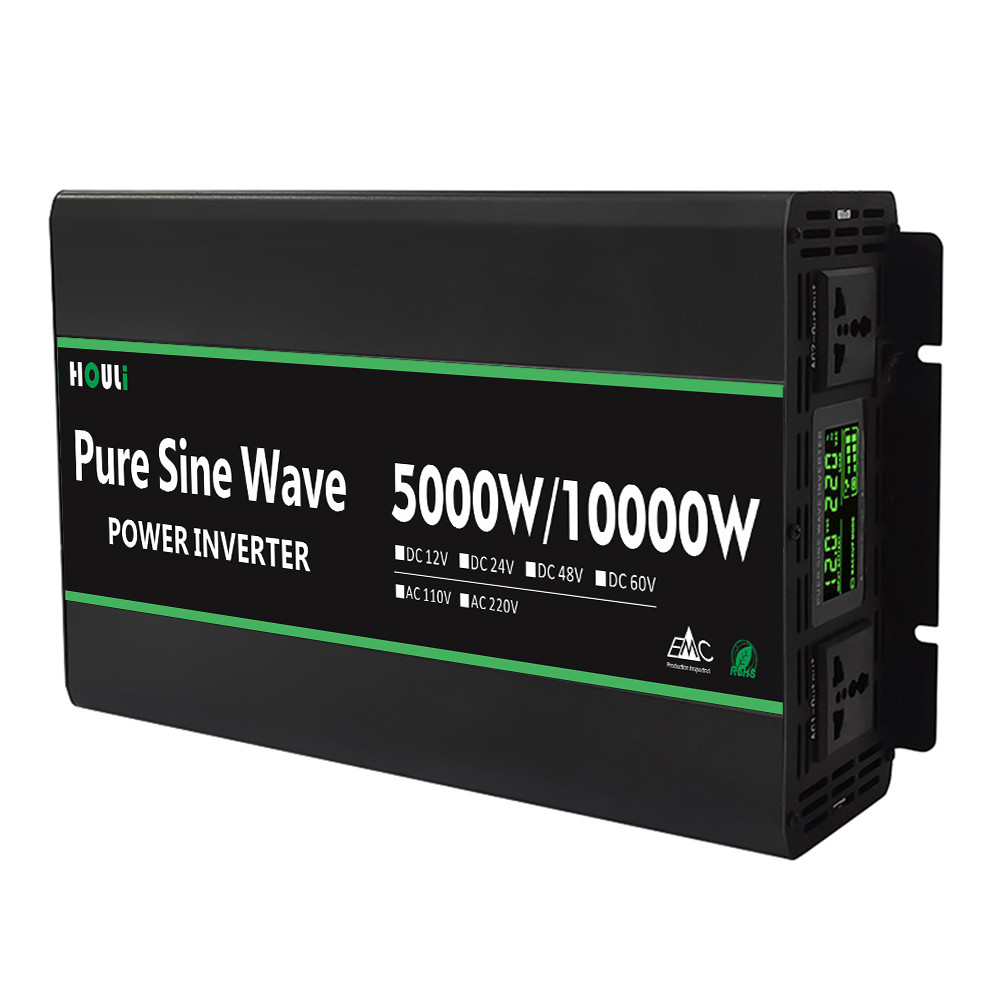 Mais Vendido , HOULI , Inversor De Onda Senoidal Pura , Display LCD , 10000 Watts , 24V Energia off Grid , 220V , 110v ,