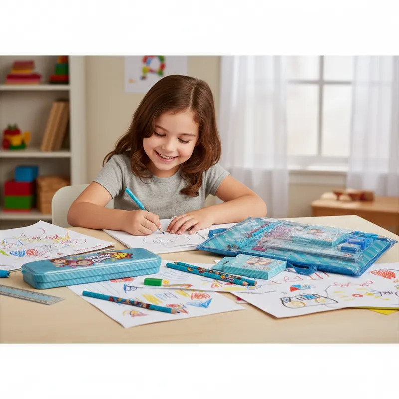 Kit Escolar Infantil Maria Clara e JP Completo com Estojo  Acessórios Material Escolar Personagens Achadinhos