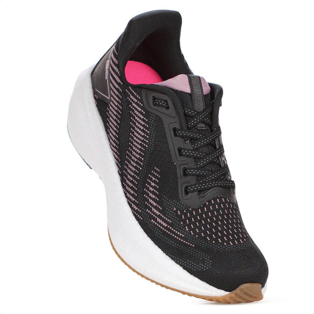 Tênis Feminino Actvitta Gaspea Pequin Preto Rosa Original Confortável Caminhada