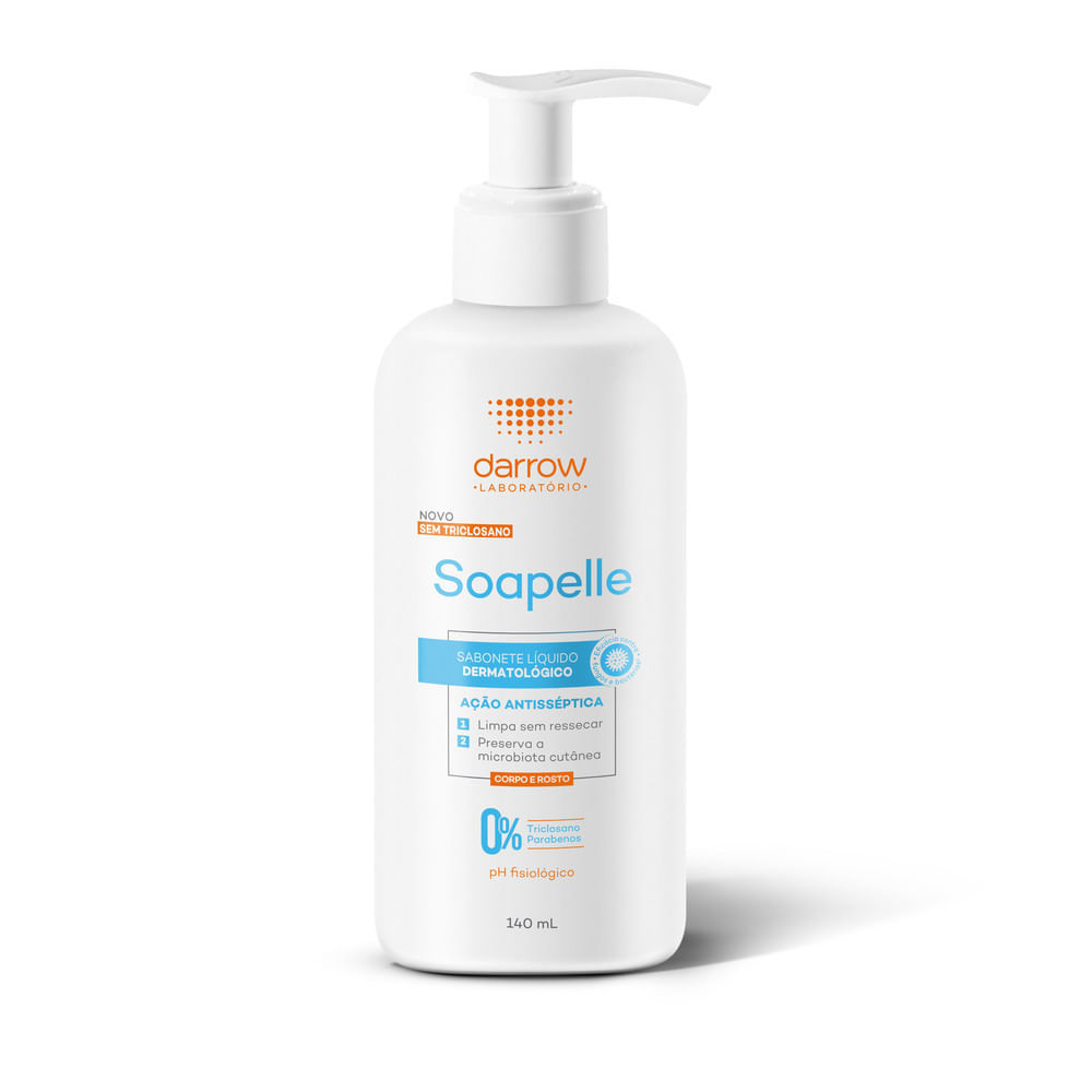 Soapelle Darrow Sabonete Líquido Ação Antisséptica Corpo 140ml em Oferta na Shopee