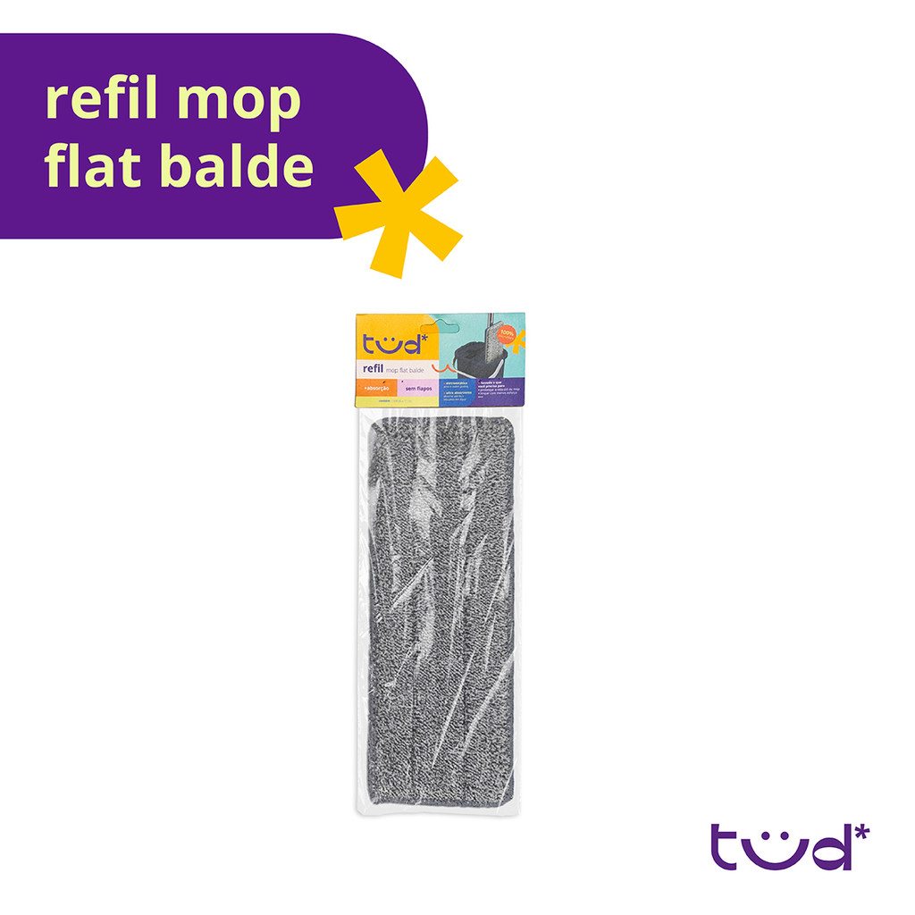 Refil de microfibra para mop flat de balde e esfregão - Tud · foto 2