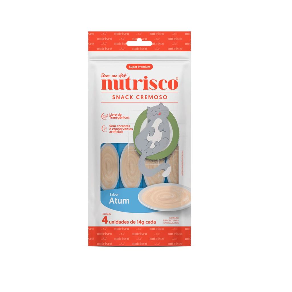 Petisco Para Gatos Snack Cremoso Nutrisco Sabor Atum 56g