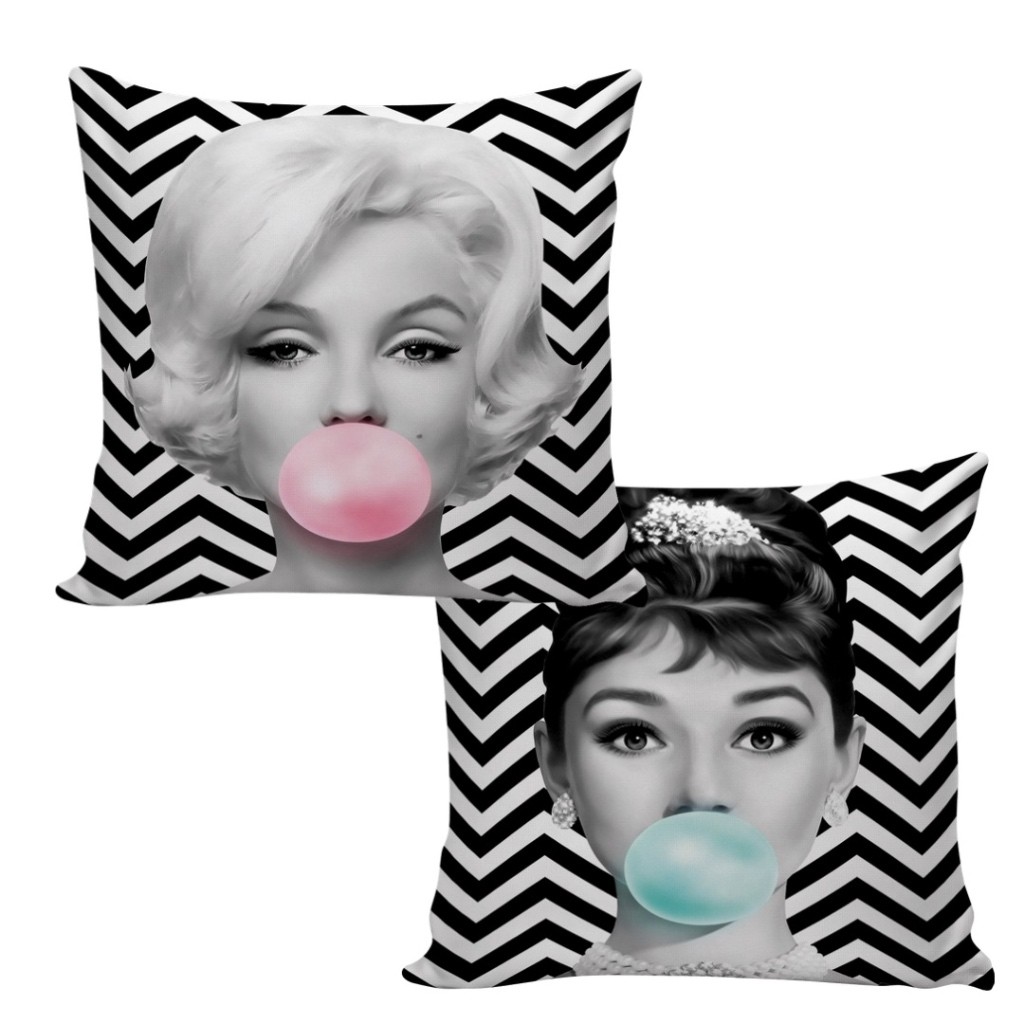 Capa de Almofada 45 x 45 Decorativa Dupla face - Divas