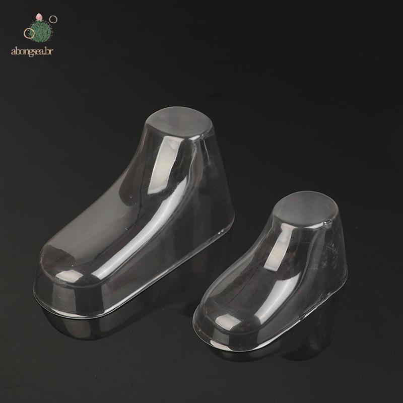 abongsea 10 Pçs Claro PVC Criança Botas Vitrine Suporte Quadro Pés Molde De Sapato De Plástico Maca Bebê Sos Expositor A