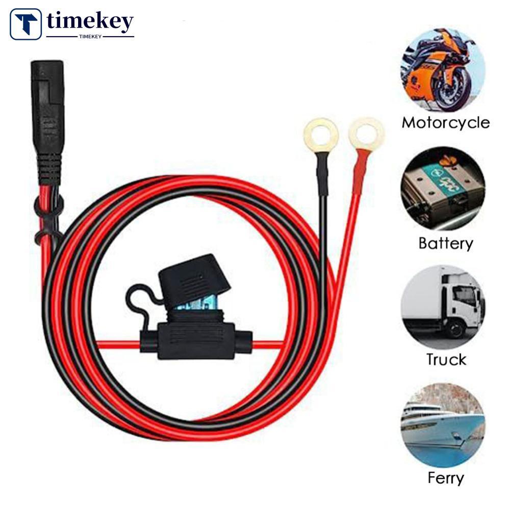 TIMEKEY Cabo SAE De Liberação Rápida Para Motocicleta , Com Terminal De Fusível , Conector O , Adaptador De Extensão De 