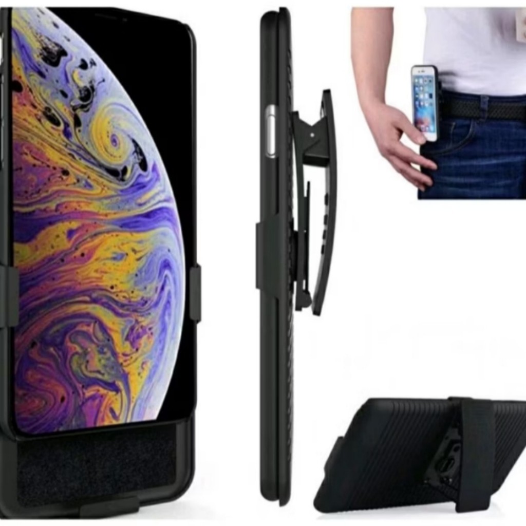 Suporte de cintura com clip + Capa para Xiaomi Redmi 14C, Poco C65, Poco C75, Poco M7+PELICULA 3D