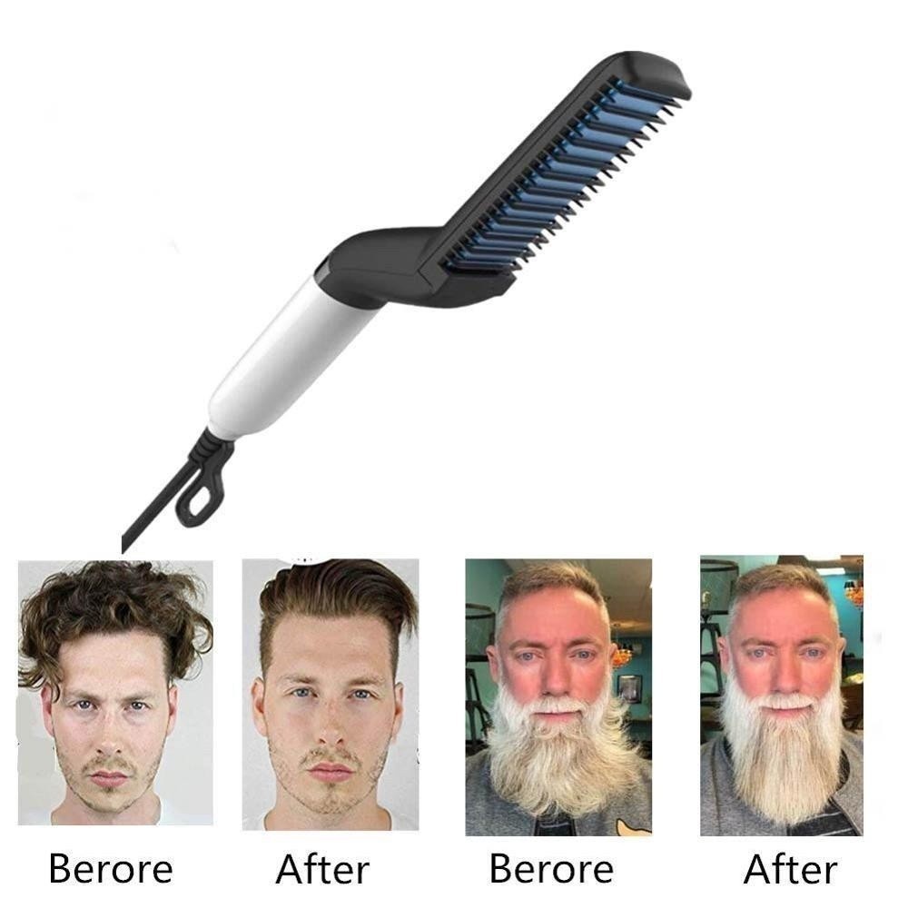 Chapinha modelador Pente Portatil para cabelo e barba masculino Pente Eletrico Escova Alisadora em Oferta na Shopee